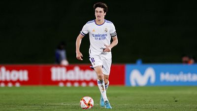 Once inicial del Castilla contra el Cornellà