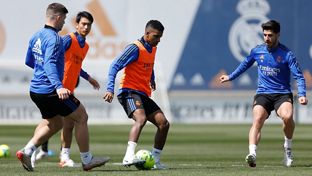 O plantel prepara o jogo contra o Getafe