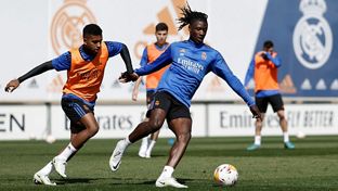 O plantel prepara o jogo contra o Sevilha