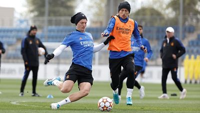 O Real Madrid continua a preparar o jogo frente ao Manchester City