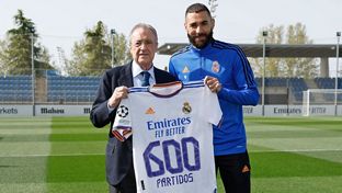 Benzema, bis no seu jogo 600 com o Real Madrid
