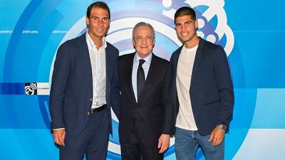 Rafa Nadal y Carlos Alcaraz disfrutaron con la 35ª Liga del Real Madrid