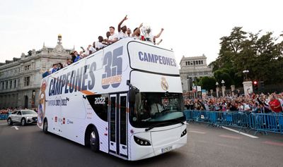 el madridismo celebró la 35ª liga en cibeles