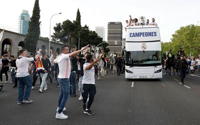 el madridismo celebró la 35ª liga en cibeles