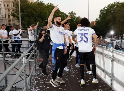el madridismo celebró la 35ª liga en cibeles