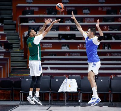 entrenamiento del real madrid de baloncesto en belgrado