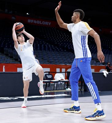 entrenamiento del real madrid de baloncesto en belgrado