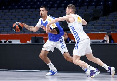 entrenamiento del real madrid de baloncesto en belgrado