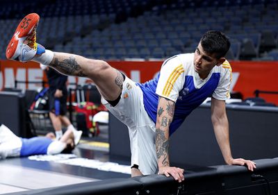 entrenamiento del real madrid de baloncesto en belgrado