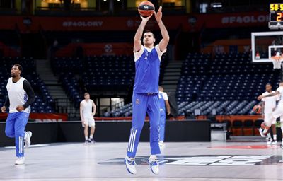 entrenamiento del real madrid de baloncesto en belgrado