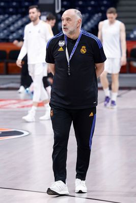 entrenamiento del real madrid de baloncesto en belgrado