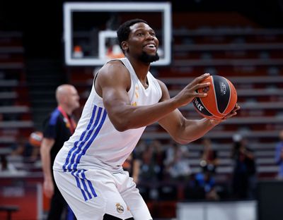 entrenamiento del real madrid de baloncesto en belgrado