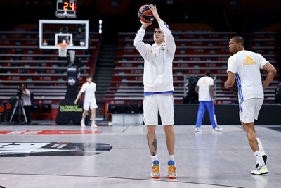 entrenamiento del real madrid de baloncesto en belgrado