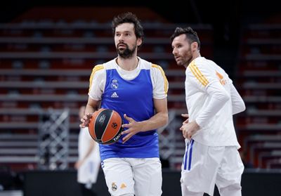 entrenamiento del real madrid de baloncesto en belgrado