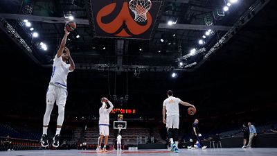 Último entrenamiento antes de la final de la Euroliga