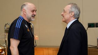 El presidente, con el equipo en Belgrado