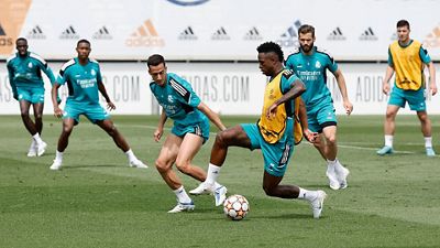 Another session in preparation for the final at the UEFA Open Media Day