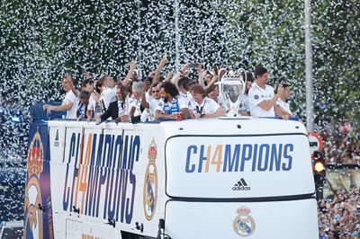 el madridismo celebró la decimocuarta en cibeles