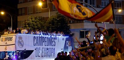 el madridismo celebró la decimocuarta en cibeles