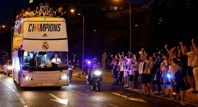 el madridismo celebró la decimocuarta en cibeles