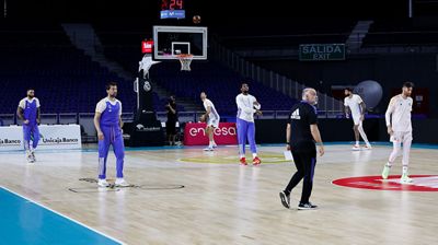 entrenamiento del real madrid de baloncesto