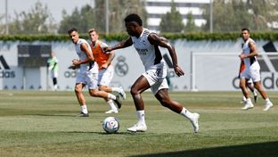Erste Trainingseinheit des Tages in der Real Madrid Stadt