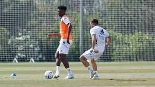 High-intensity ball work in the second session of the day