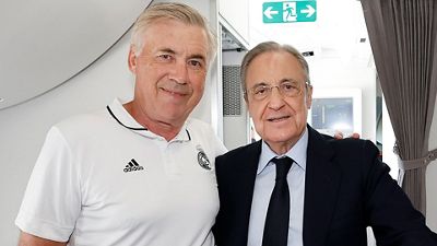 O presidente com a equipa