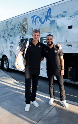 llegada del real madrid a los ángeles