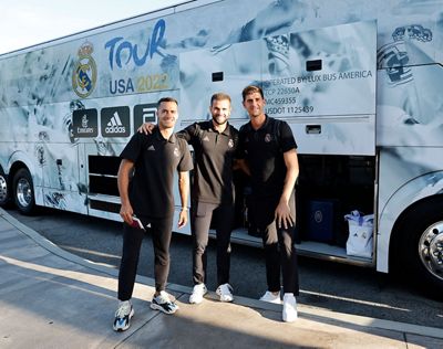 llegada del real madrid a los ángeles