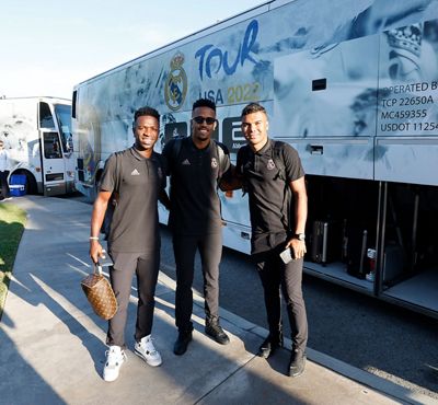 llegada del real madrid a los ángeles