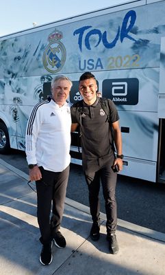 llegada del real madrid a los ángeles