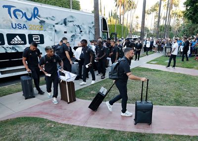 llegada del real madrid a los ángeles