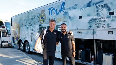 Assim foi a viagem do Real Madrid até Los Angeles
