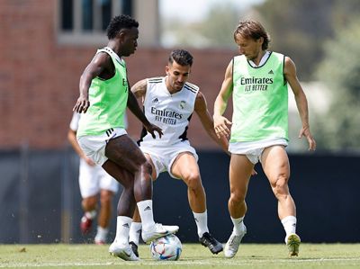entrenamiento del real madrid en los ángeles