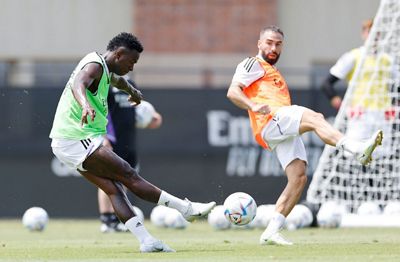 entrenamiento del real madrid en los ángeles
