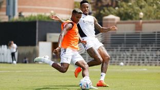 Premier entraînement du Real Madrid à UCLA