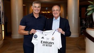 Florentino Pérez recibió a la Peña Madridista Los Ángeles