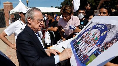 O presidente, com os adeptos na UCLA