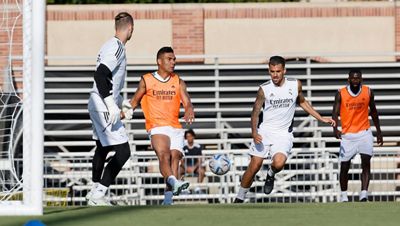 entrenamiento del real madrid en los ángeles