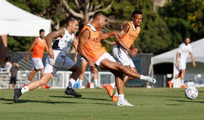 entrenamiento del real madrid en los ángeles