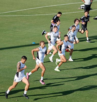 entrenamiento del real madrid en los ángeles