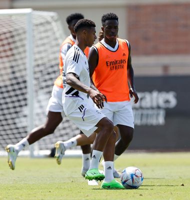 entrenamiento del real madrid en los ángeles