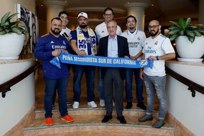 el presidente con la peña madridista sur de california