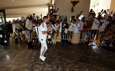 llegada del real madrid a las vegas