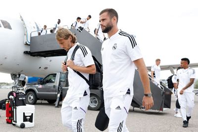 llegada del real madrid a las vegas