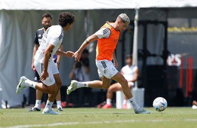 entrenamiento del real madrid en los ángeles