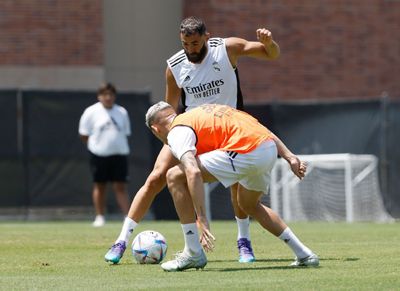 entrenamiento del real madrid en los ángeles