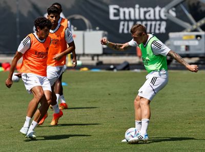 entrenamiento del real madrid en los ángeles