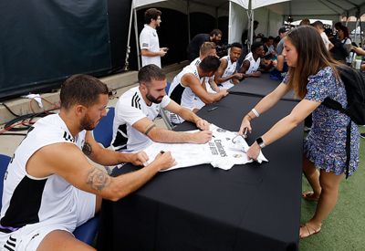 encuentro con los aficionados en los ángeles